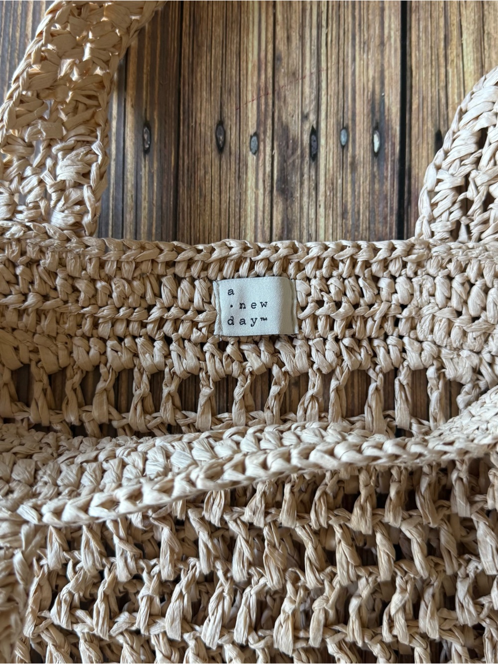NWT A New Day Medium Shoulder Straw Beach Shopping Bag Purse - Picture 3 of 3